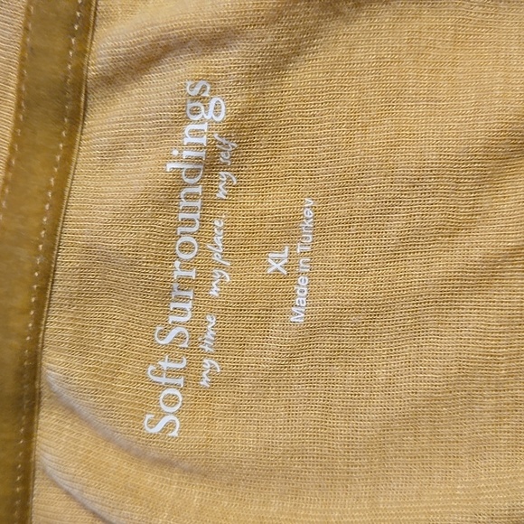 Soft Surroundings Cold Shoulder Long Sleeve Tunic w/ Zipper Yellow Size XL NWOT - Picture 8 of 9